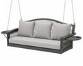 Balancelle en Aluminium Gris avec Coussins en Polyester